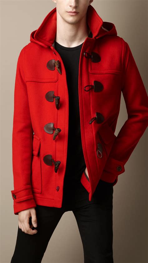 red burberry jacket men's